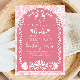 Convites Pink Cielito lindo Mexicano Aniversário