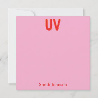 Convites Pink Custom Monogram Stationery
