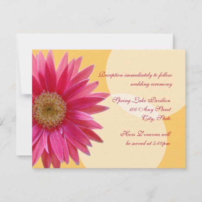 Convites Pink Daisy Wedding (Frente)
