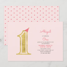 Pink & Dourado | Festa de 1º Aniversário de Menina