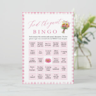 Convites Pink Find the Guest Bingo Chá de panela Game