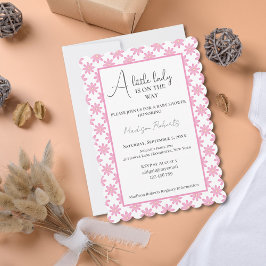 Convites Pink Floral Baby Shower