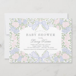 Convites Pink Floral Baby Shower Invitation, 