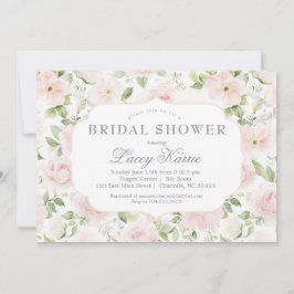 Convites Pink Floral Baby Shower Invitation, 