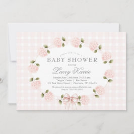 Convites Pink Floral Baby Shower Invitation, 