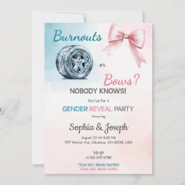 Convites Pink gender Reveal Invitation card design 