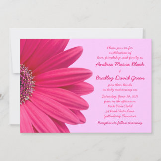 Convites Pink Gerbera Daisy Lilac Purple Weditation