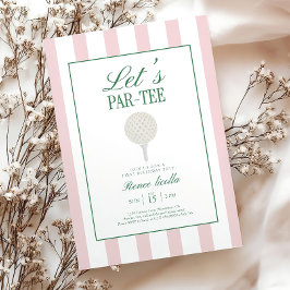Convites Pink Golf Birthday Invitation: Let's Par-Tee Girl