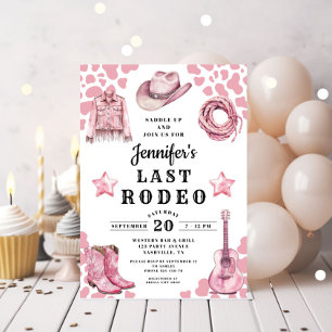 Convites Pink Last Rodeo Bachelorette