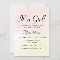 Pink Lemon Pastel Ombre é um Chá de fraldas