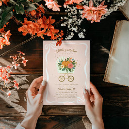 Convites Pink Little Pumpkin Girl Baby Sprinkle