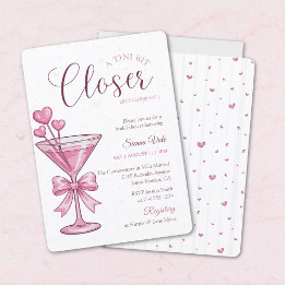Convites Pink Martini A Tini Bit Closer Bridal Shower