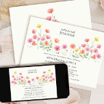 Convites Pink Orange Pretty Floral Rehearsal Dinner<br><div class="desc">Wildflower wedding rehearsal dinner invitation with watercolor flowers. Featuring a delicate floral border of pink, orange and yellow wildflowers, this design evokes a sense of natural beauty and romantic whimsy. The soft, hand-painted aesthetic is perfect for a spring or summer celebration, adding a unique, handcrafted feel to your celebration. Perfect...</div>