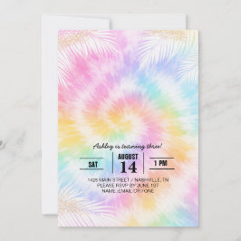 Convites Pink Pastel Tie Dye Girly Chic