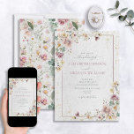 Convites Pink Sage Green Eucalyptus Wildflower Dourado<br><div class="desc">Está procurando o convite perfeito para anunciar seu grande dia? Olhe só este Dourado convite de casamento de Eucalyptus Green, Sage Rosa! Este maravilhoso cartão de convite é cheio de rosas de flor silvestre de cor aquática de tendências e de motivos florais de eucalipto realçados experientemente com poeira de ouro...</div>