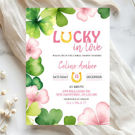 Convites Pink St Patrick Lucky In Love Bridal Shower