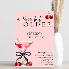 Convites Pink Um Pouco Mais Velho Cherry Martini Aniversári