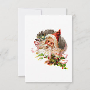 Convites Pink Victorian Santa Claus