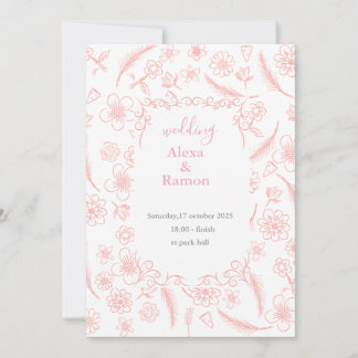 Convites pink wedding