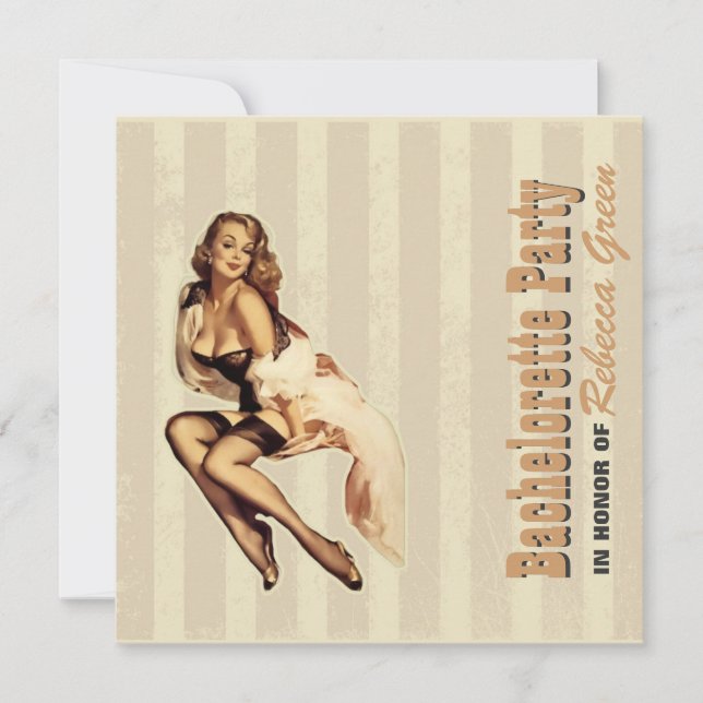 Convites pino glam acima do partido da lingerie do (Frente)