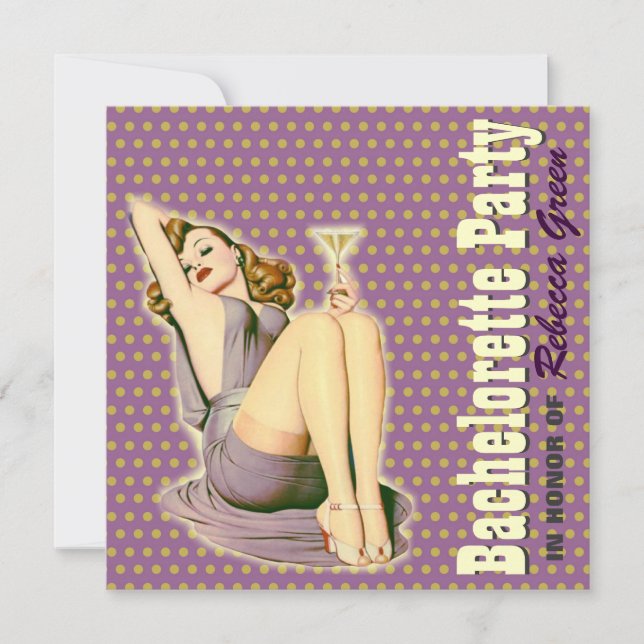 Convites pino retro do teste padrão da modificação acima da (Frente)