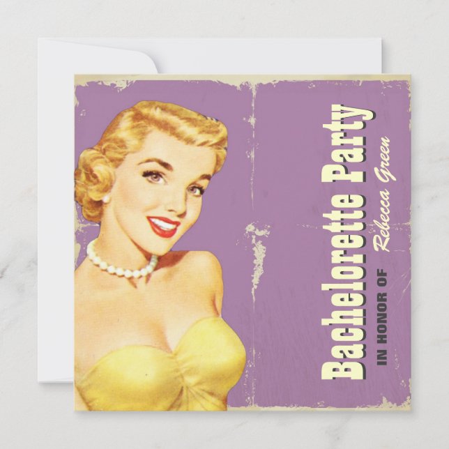 Convites pino retro do teste padrão da modificação acima da (Frente)