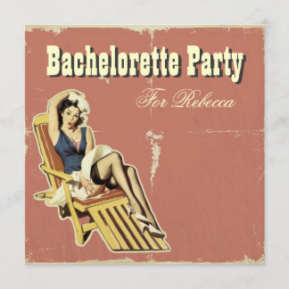 Convites Pino Rockabilly acima da festa de solteira do