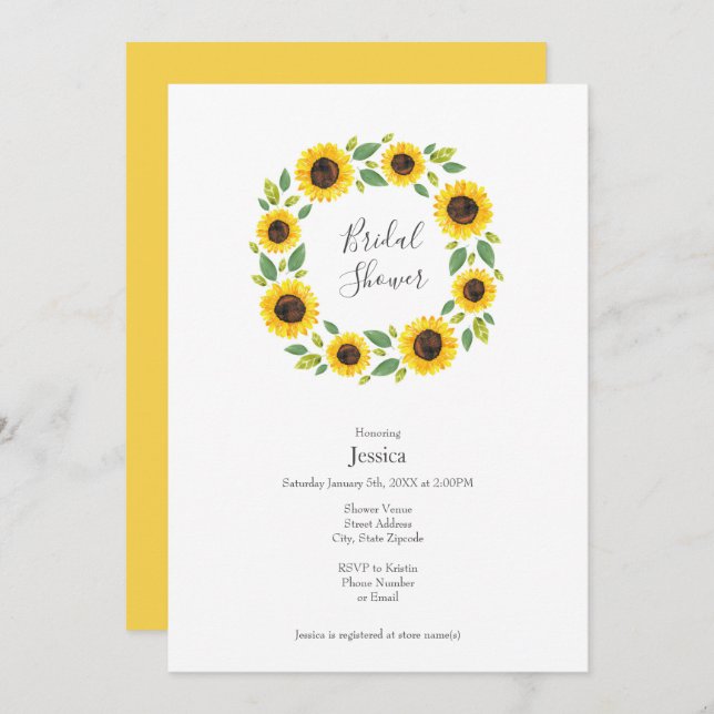 Convites Pintada À Mão Cana-De-Água (Frente/Verso)