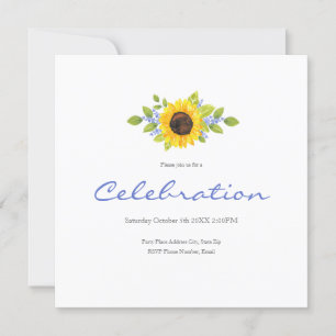 Convites Pintado À Mão Aquarela Invitação De Swag De Girass