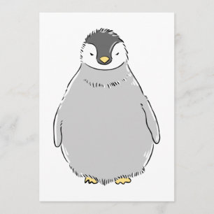 Convites Pintinho Pinguim Bonito