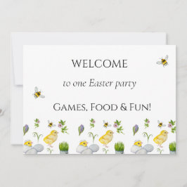 Convites pintinhos felzs pascoa e flores de primavera