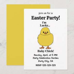 Convites Pintinhos, sou Pintinho de Bebê Sortudo