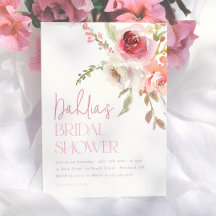 Pintura a Água Flores Chuveiro de Noiva de Jardim 