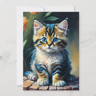 Convites Pintura Adorável de Kitten