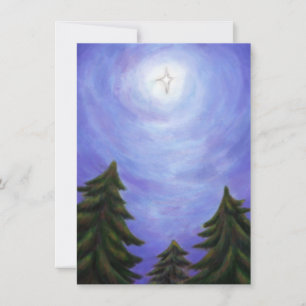 Convites pintura arte natalina estrela do natal brilhando f