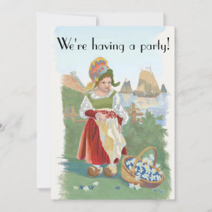 Convites Pintura Clássica Colorida Neerlandesa