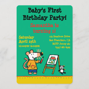 Convites Pintura com Maisy!