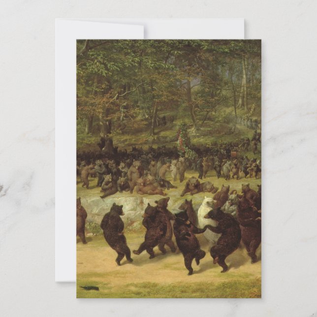 Convites Pintura da dança do urso - William Holbrook Beard (Frente)