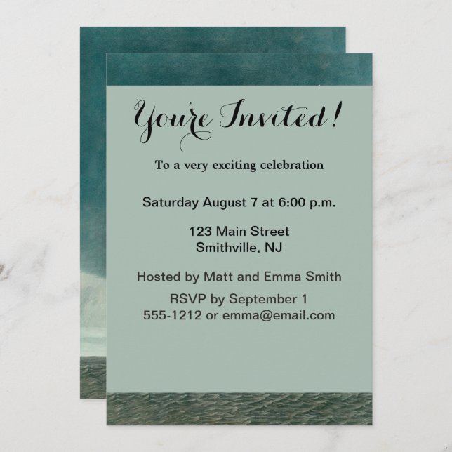 Convites Pintura de aves selvagens do Ártico Tern Audubon (Frente/Verso)