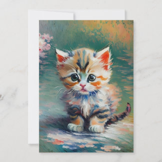 Convites Pintura de Gatinho Adorável