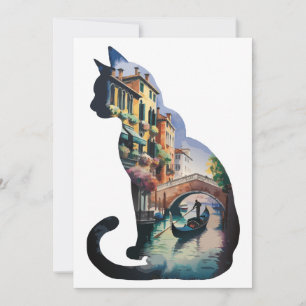 Convites Pintura de gatos-da-silhueta na Itália