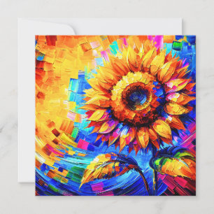 Convites Pintura de Girassol Cores Vibrantes Poder do Giras