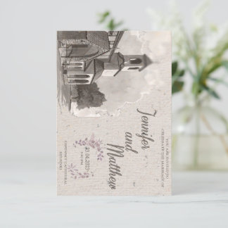 Convites Pintura de Local de Invitação de Casamento