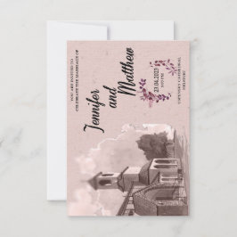 Convites Pintura de Local de Invitação de Casamento