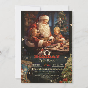 Convites Pintura de Natal para Papai Noel e Crianças