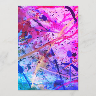 Convites Pintura do Splatter