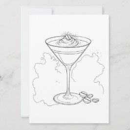 Convites Pintura e Gole de Espresso Martini Imagens
