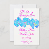 Pintura em orquídea de cor azul-tropical