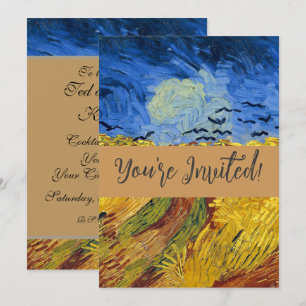 Convites Pintura impressionista Campos de Trigo de Van Gogh
