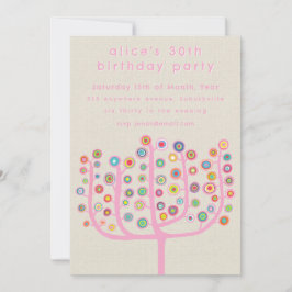 Convites Pintura Única de Árvore Abstrata do Artista